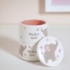 image489178269.jpg Baby First Tooth / Curl Trinket Boxes Stackable Ceramic Pots Elephant - Pink