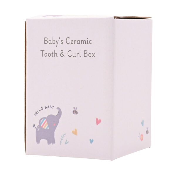 image489180045.jpg Baby First Tooth / Curl Trinket Boxes Stackable Ceramic Pots Elephant - Blue