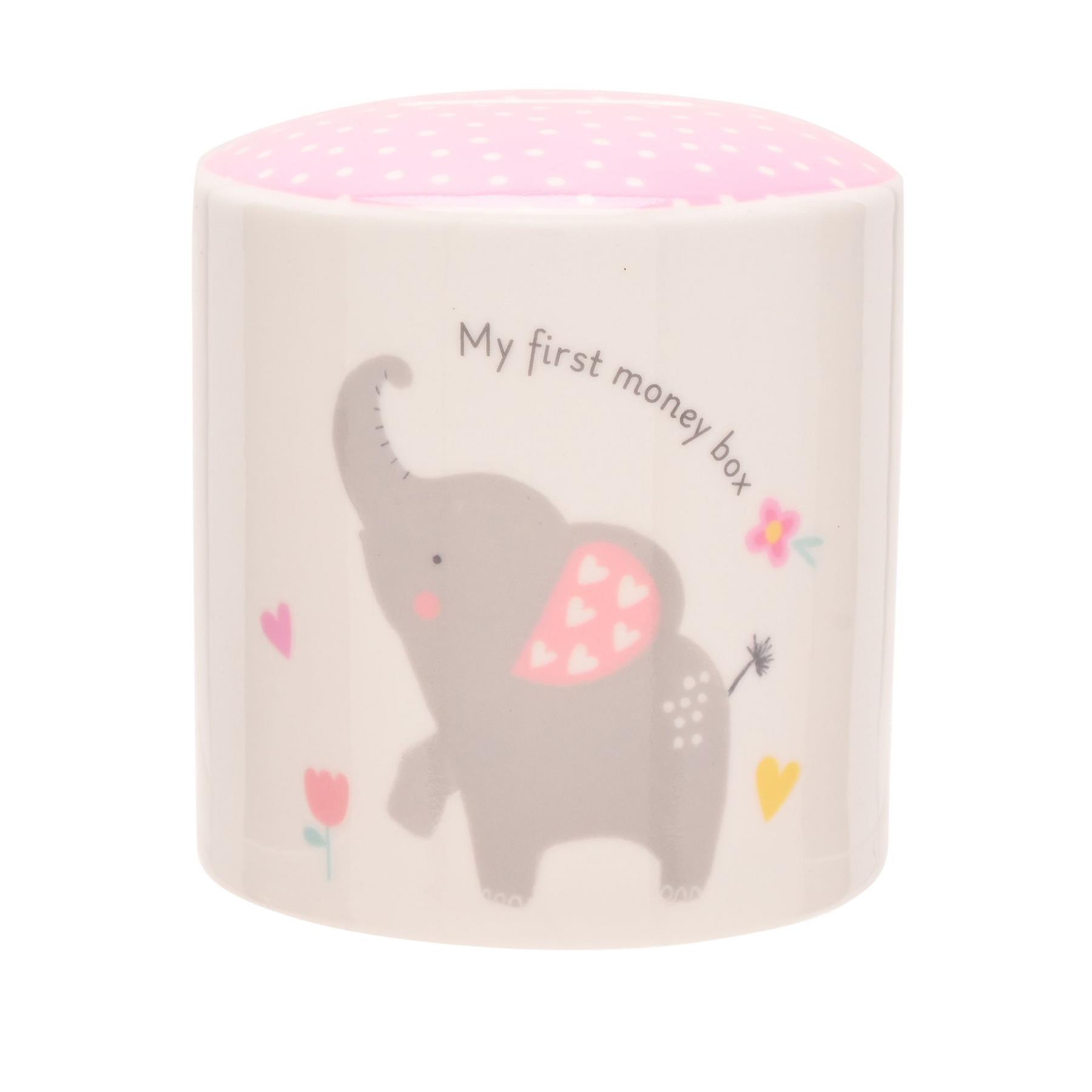 New Baby Money Box Ceramic Cute Elephant Gift - Pink