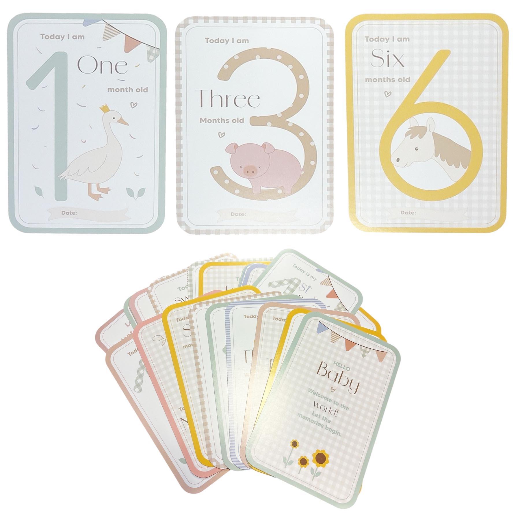 Baby Milestone Cards Memorable Moment 27 Card Pack Unisex 0M+