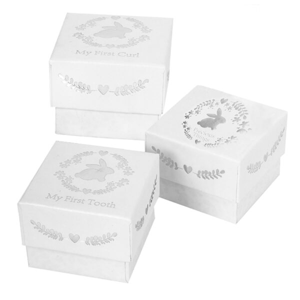 image489221972.jpg Baby Shower Keepsake Boxes Set of 3 - Tooth / Curl / Precious Things