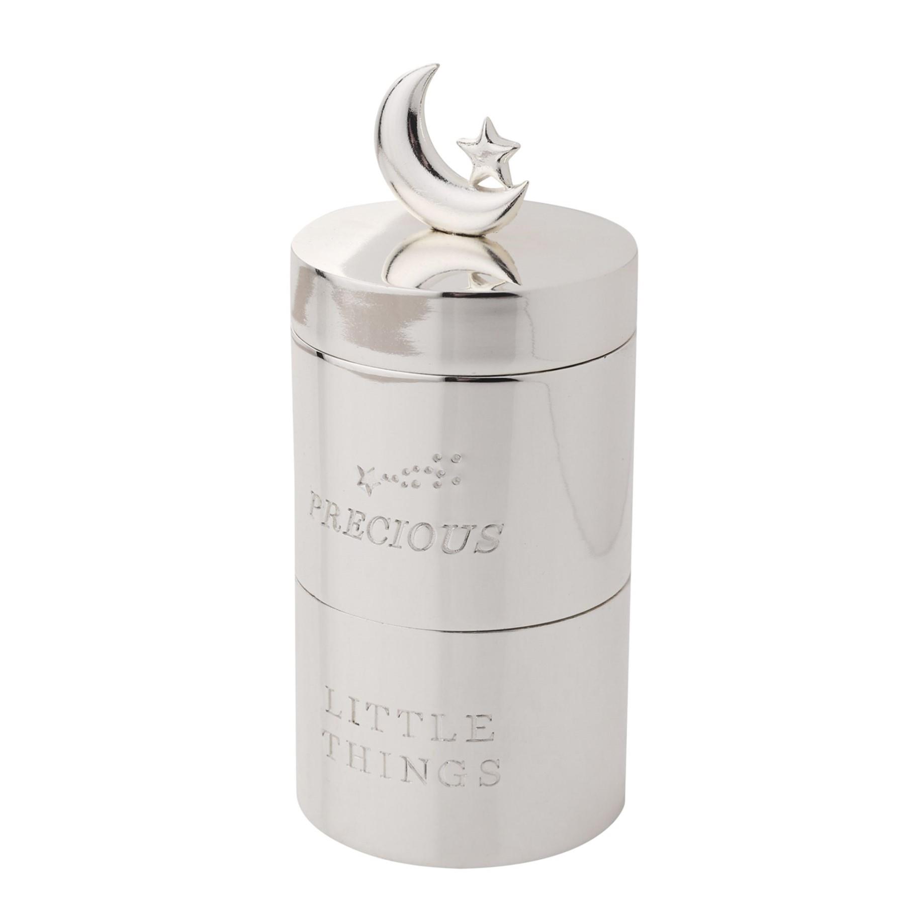 Baby Silver Plated Precious Little Things Keepsake Stacking Trinket Boxes