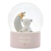 Bambino Teddy Water Globe "Welcome Little Girl" New Born, Christening, Baby Shower