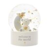 Bambino Teddy Water Globe "Welcome to the World" New Born, Christening, Baby Shower