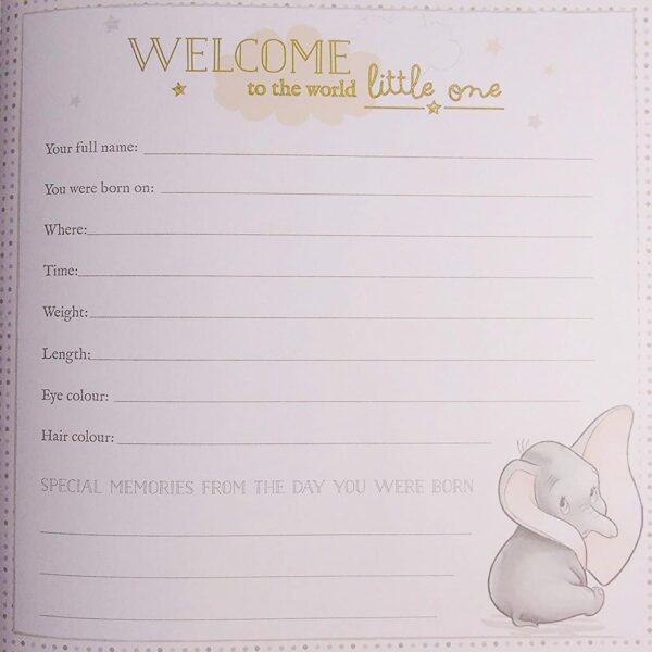 image489285627.jpg Disney Dumbo My 1st First Year New Baby Memory Record Book Gift