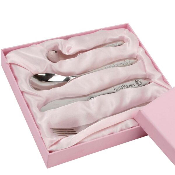 image489330666.jpg Silver Plated Cutlery Set 4 Piece Baby Keepsake Boxed - Little Princess