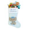 image489351720.jpg Baby's 1st Christmas Stocking with Embroidered Snowflake and Elephant - Blue Stocking