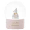 image489387209.jpg Christmas Snow Globe 'My First Christmas' Penguin Holding Gift by Bambino - Pink