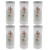 image489429258.jpg On Your Baptism First Light Baptismal Candles Set of 6 White with Image 72Hr Burn Time Each