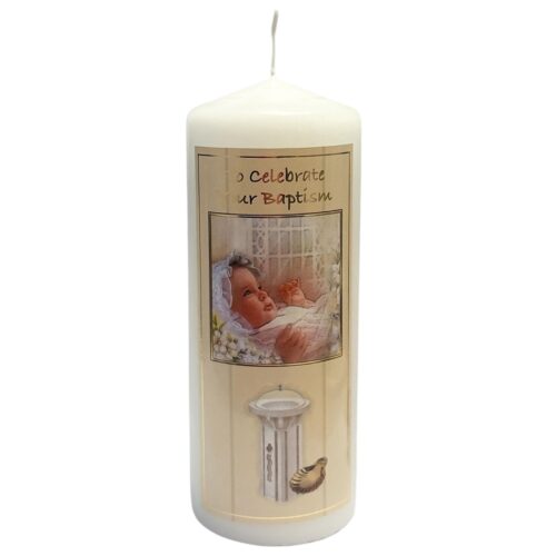 image489431060.jpg Pillar Candle for Baptism of your Baby Unisex Cello Wrapped Keepsake Gift