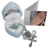 image489436334.jpg Christening Baptism Blue Rosary Beads With Heart Gift Box