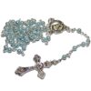 image489436350.jpg Christening Baptism Blue Rosary Beads With Heart Gift Box