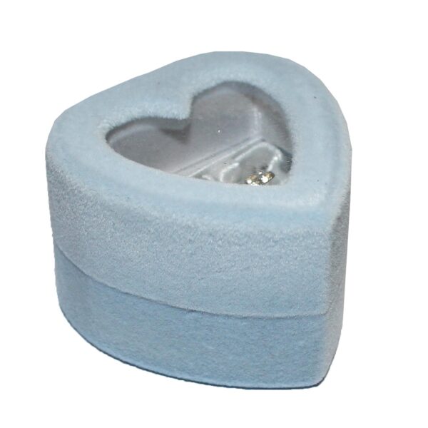 image489436363.jpg Christening Baptism Blue Rosary Beads With Heart Gift Box