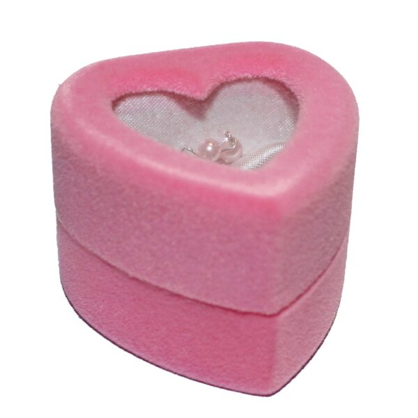 Christening Baptism Pink Rosary Beads With Heart Gift Box