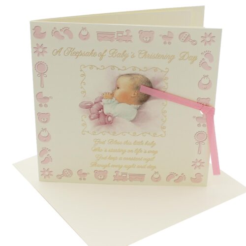 image489442734.jpg Baby Christening Record Card with Envelope Keepsake Gift 15cm x 15cm - Baby Girl