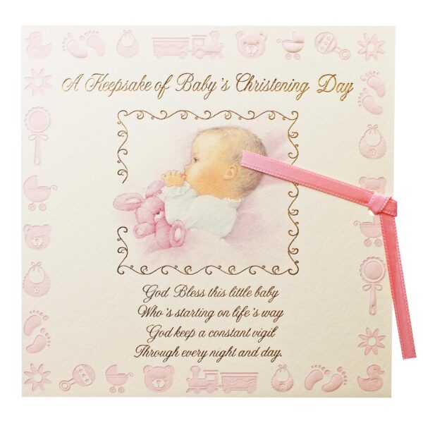 image489442736.jpg Baby Christening Record Card with Envelope Keepsake Gift 15cm x 15cm - Baby Girl