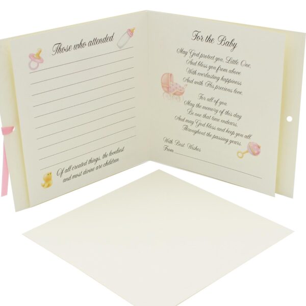 image489442740.jpg Baby Christening Record Card with Envelope Keepsake Gift 15cm x 15cm - Baby Girl
