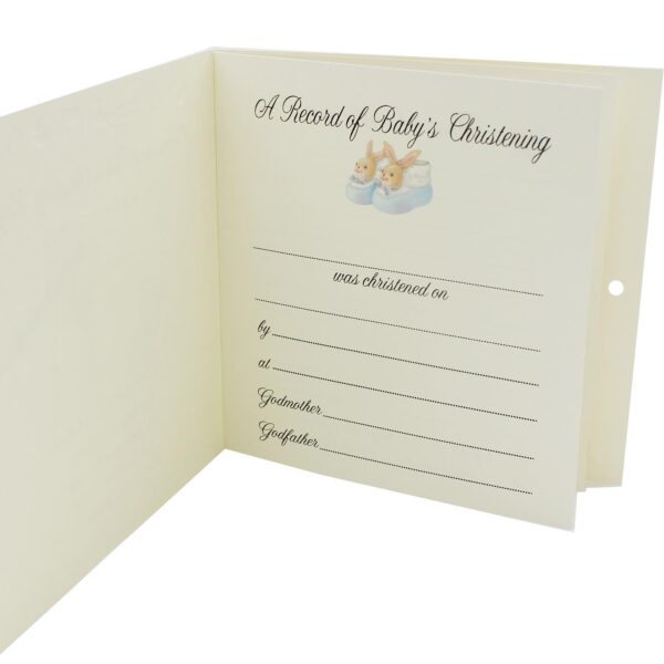 Baby Christening Record Card with Envelope Keepsake Gift 15cm x 15cm - Baby Boy