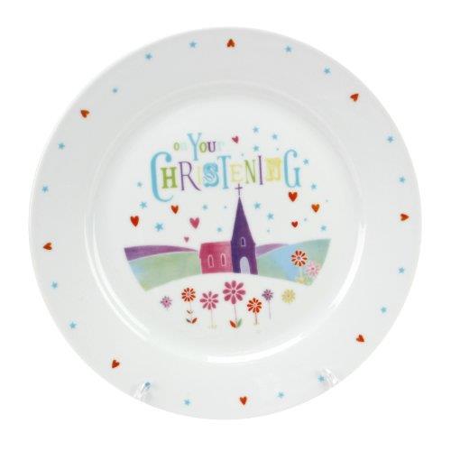 Personalise “On your Christening” boxed signature plate stand