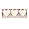 Silver Anniversary Scented Candles 3 Pack Heart Peony, Lychee and Rose Scent