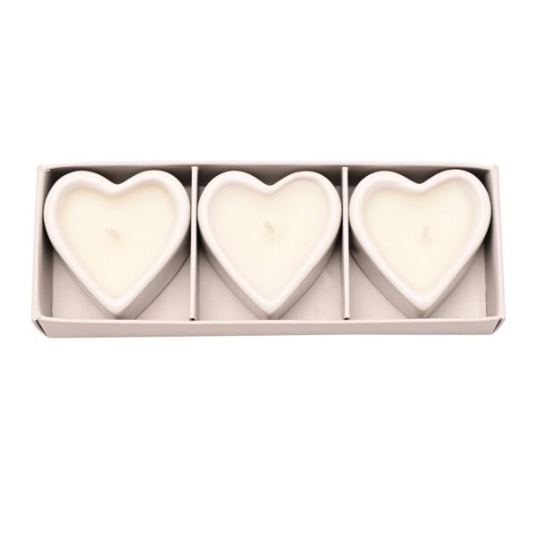 Silver Anniversary Scented Candles 3 Pack Heart Peony, Lychee and Rose Scent