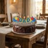 Cake Candle Set 'Dad' Birthday, Father's Day 5 Pack Party Decoration