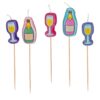 Cake Candle Set 'Prosecco' Birthday, Mother's Day 5 Pack Party Decoration