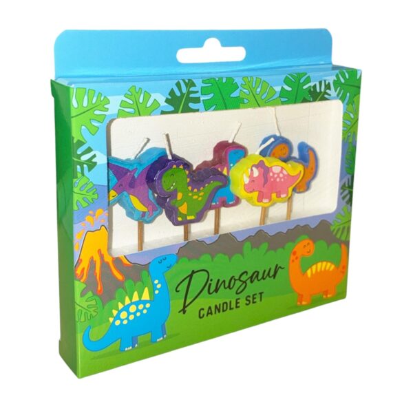 Cake Candle Set 'Dinosuar' Birthday 5 Pack Party Decoration