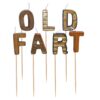 image490373083.jpg Cake Candle Set 'Old Fart' Birthday, Retirement, Father's Day 7 Pack Party Decoration