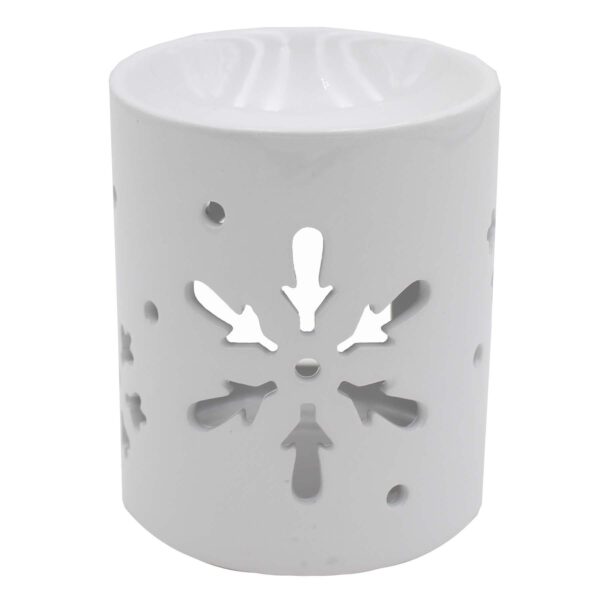 image490374157.jpg Ceramic Wax Melt / Oil Warmer with Candle Holder - Snowflake