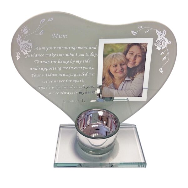 image490374823.jpg Glass Tea Light Candle Holder for Mum with Flowers and Wording