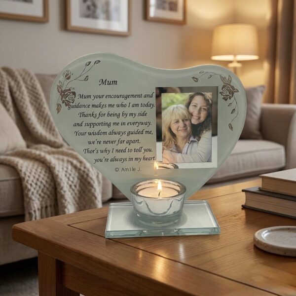 image490374825.jpg Glass Tea Light Candle Holder for Mum with Flowers and Wording