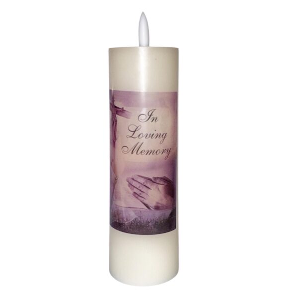 image490374963.jpg Memorial LED Wax Candle with Flickering Flame and Timer Function 15cm In Loving Memory