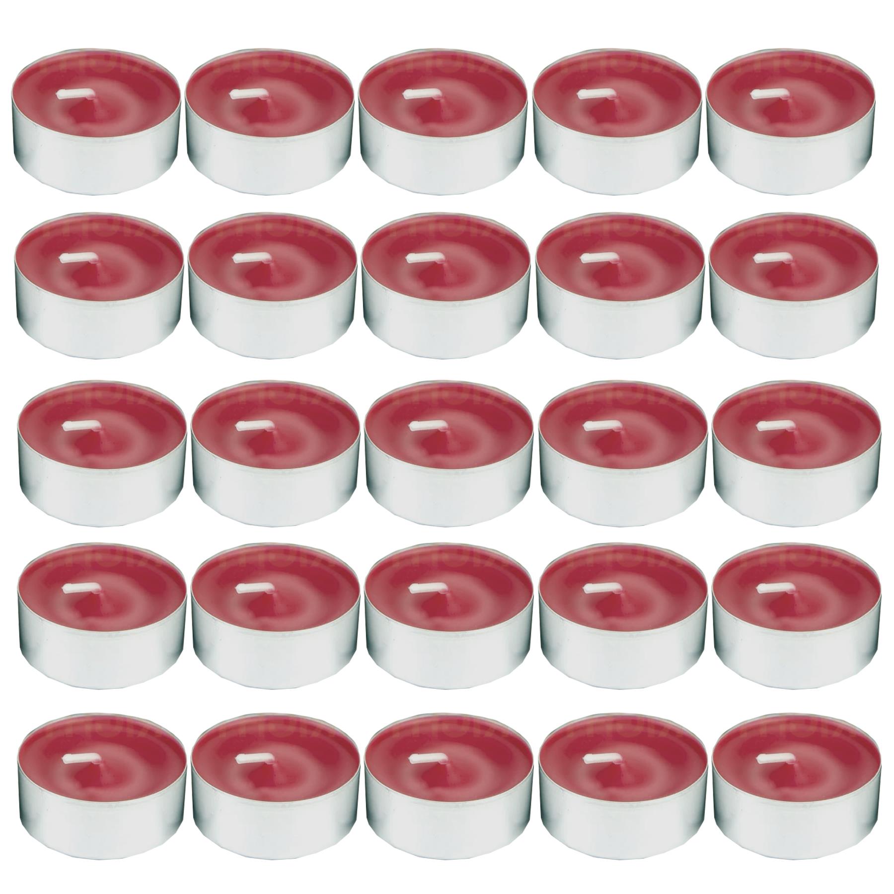 Price's Scented Tealight Candles 25 Pack 4hr Burn Time - Frosted Cherry
