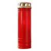 Pillar Candle in Red Holder with Windproof Cap 7 Day Burn Time Memorial Ornament