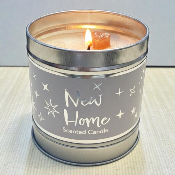 image490594523.jpg New Home Scented Candle in Tin with Silver Detail Vanilla and Jasmine