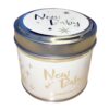 New Baby Scented Candle in Tin with Silver Detail Vanilla and Jasmine