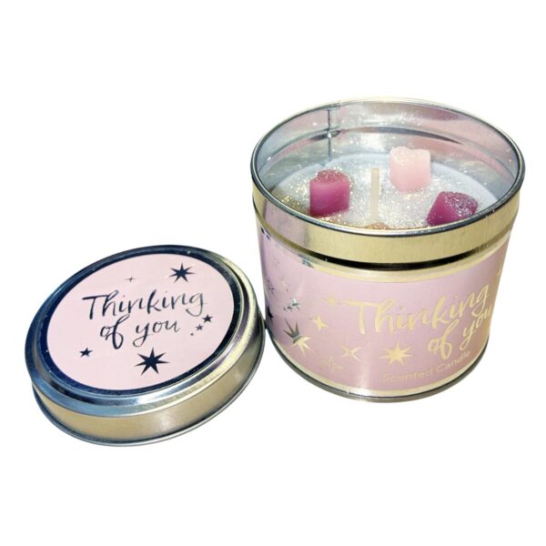 image490594547.jpg Thinking of You Scented Candle in Tin with Silver Detail Vanilla and Jasmine