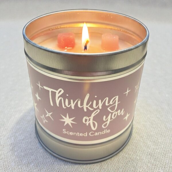 image490594549.jpg Thinking of You Scented Candle in Tin with Silver Detail Vanilla and Jasmine