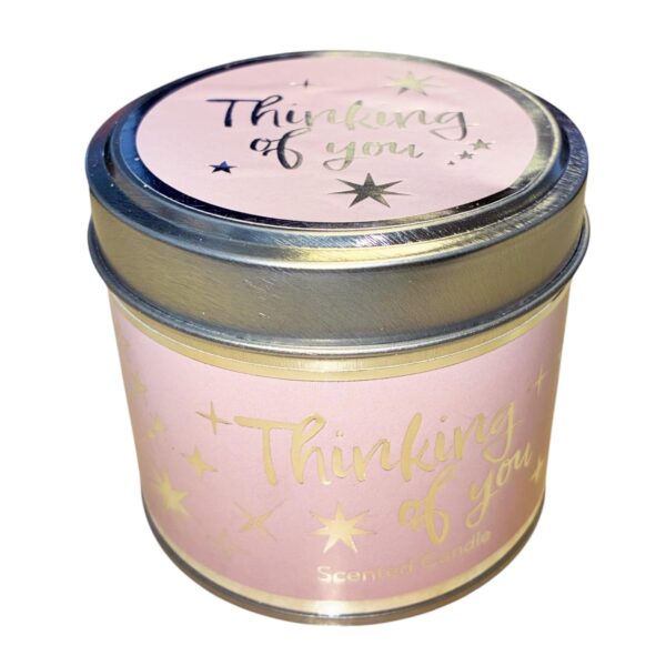 image490594551.jpg Thinking of You Scented Candle in Tin with Silver Detail Vanilla and Jasmine