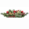 Christmas 3 Candle Holder Table Centrepiece Decoration 60cm Artificial