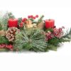 Christmas 3 Candle Holder Table Centrepiece Decoration 60cm Artificial