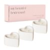 Wedding Bridesmaid Scented Candles 3 Pack Heart Peony, Lychee and Rose Scent