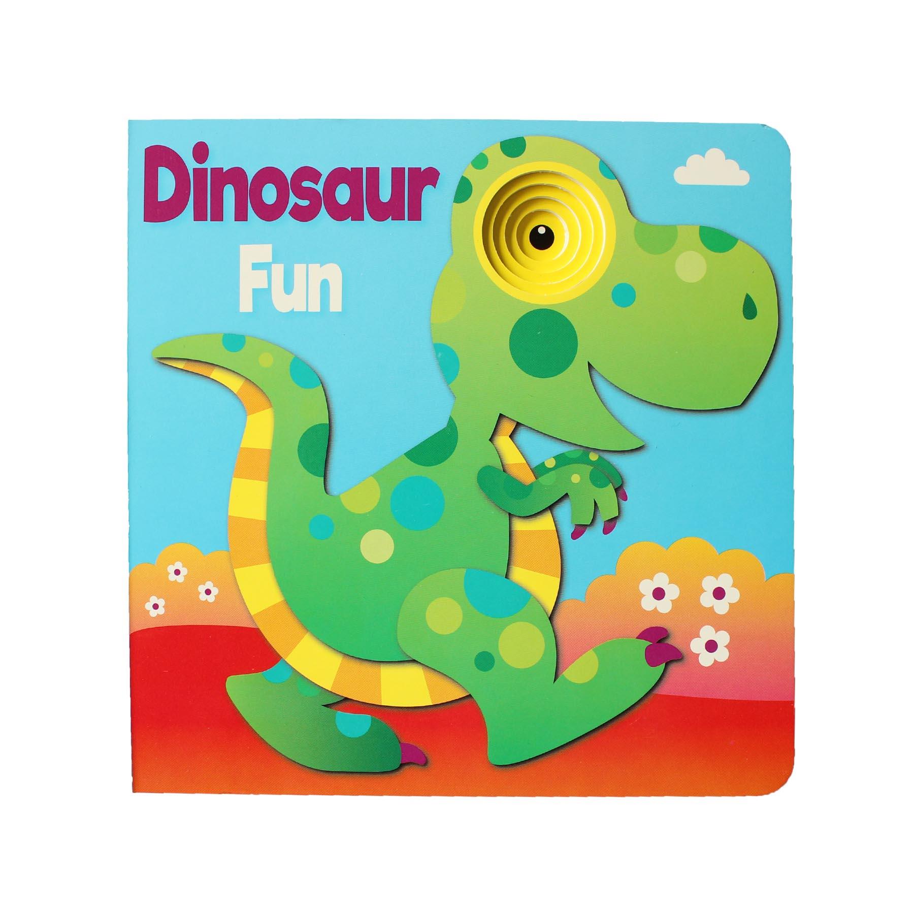 Hardback Board Book with See Through Spiral Early Reading - Dinosaur