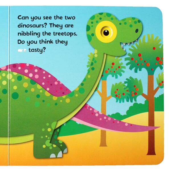 image490598981.jpg Hardback Board Book with See Through Spiral Early Reading - Dinosaur