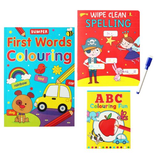 image490726268.jpg Early Learning Books Activity Bag Colouring Spelling First Words