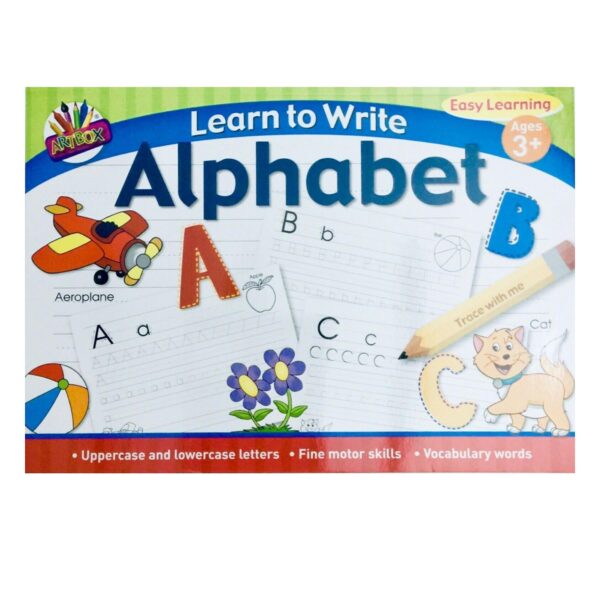 Learn To Write Kids Alphabet Handwriting Letters Practice A4 Pad Age 3+