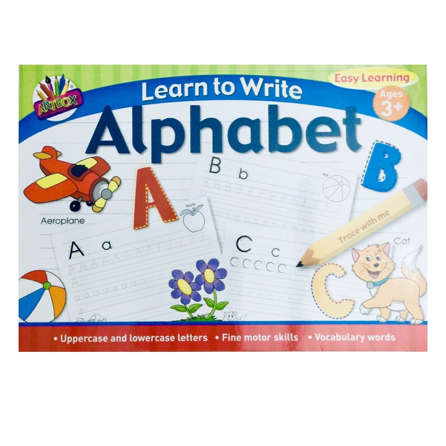 Learn To Write Kids Alphabet Handwriting Letters Practice A4 Pad Age 3+