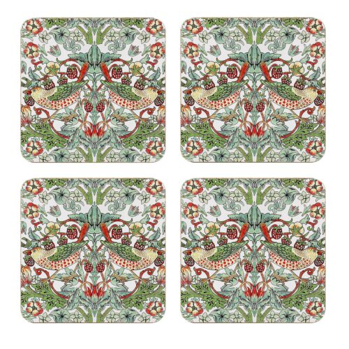 image490821215.jpg William Morris Set of 4 Coasters with Cork Back Strawberry Thief Design
