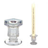 image277477468.jpg Christmas Clear Glass Hexagonal Candle Holder - For Taper Candle